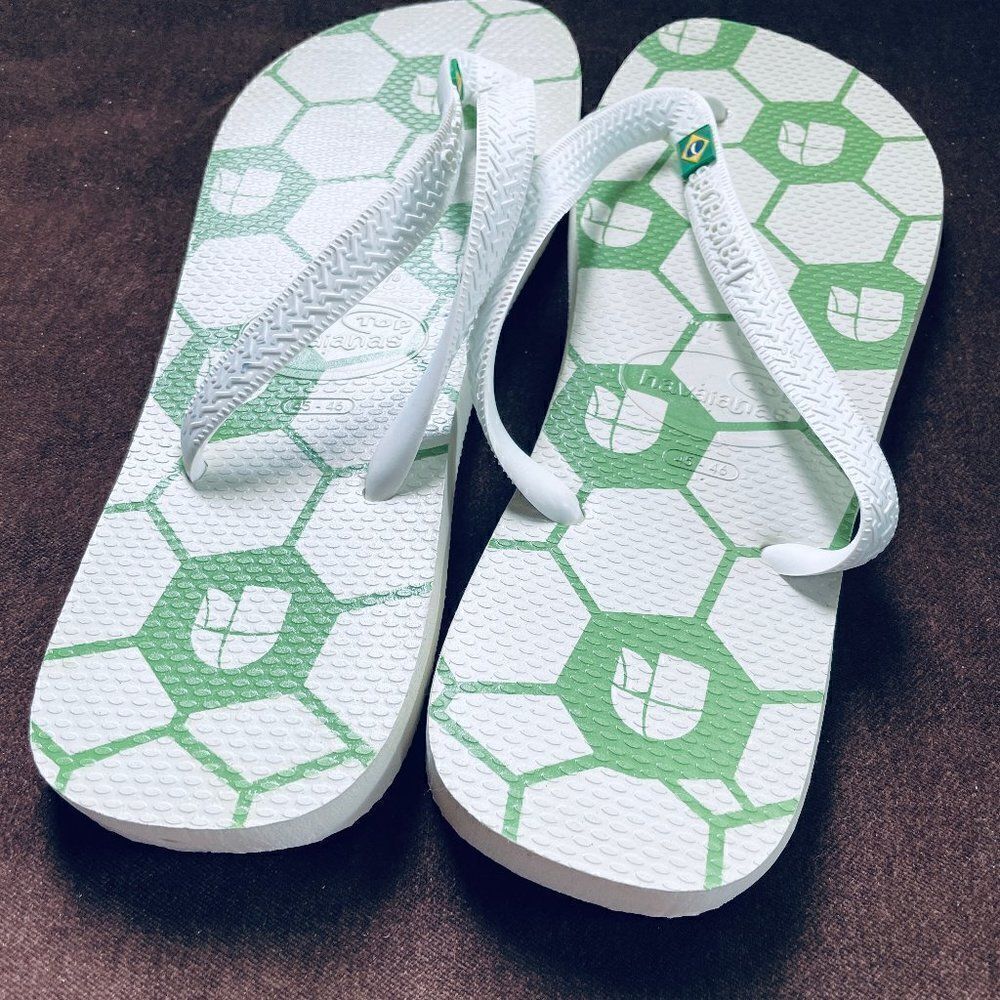 Special UMBRO Havaianas White Green 45/46 Mens